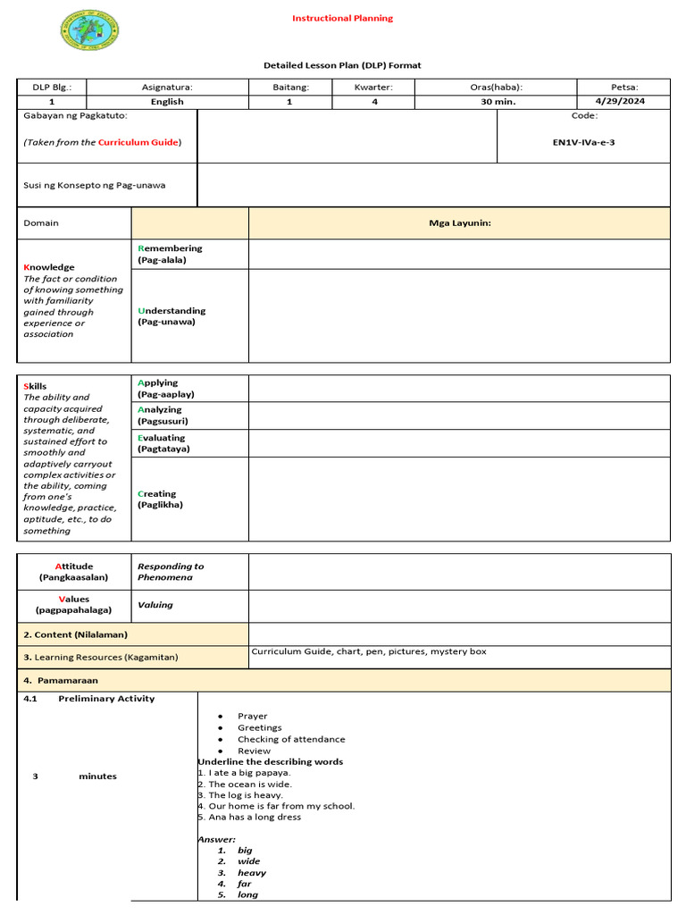 Lesson Plan in English (Classifying and Sorting) | PDF | Knowledge ...