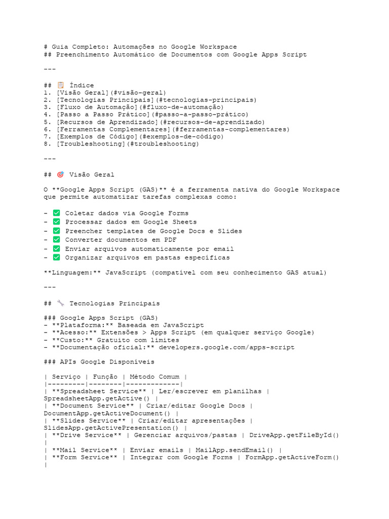 Guia - Automacoes Gerais para Scripts e Automatization | PDF ...