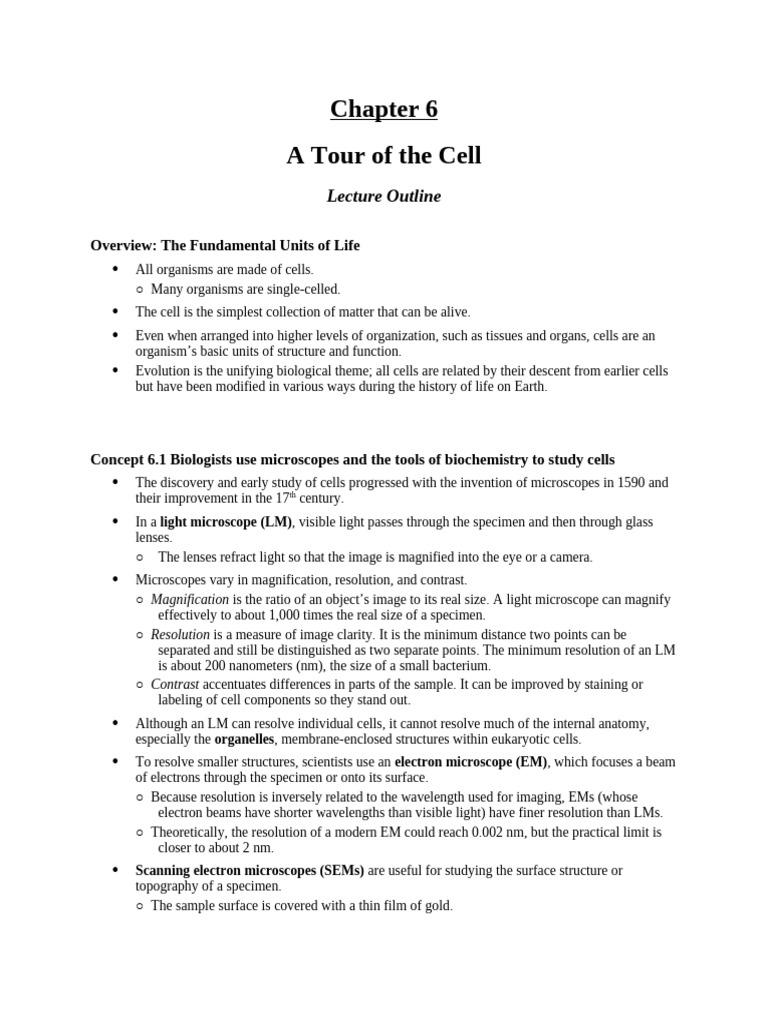 Campbell12e Lecture Ch06 | PDF | Endoplasmic Reticulum | Cell (Biology)