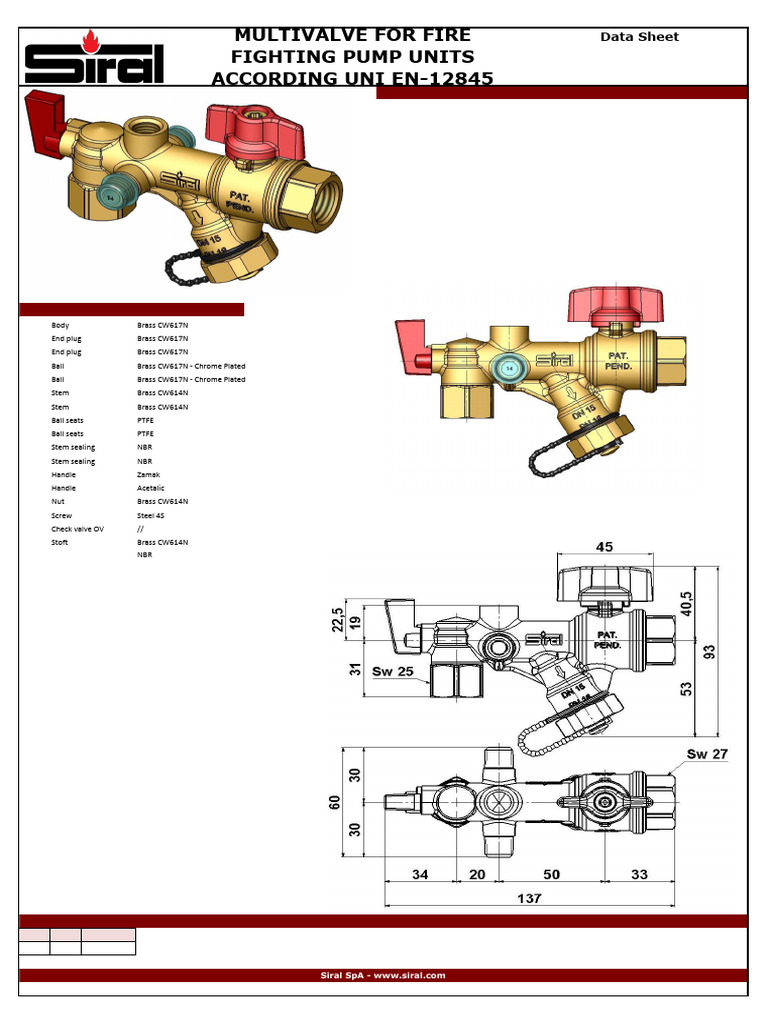 Multivalve For Fire Fighting | PDF | Valve | Gas Technologies