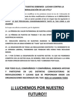 Escrito Taxistas - Paro Agosto