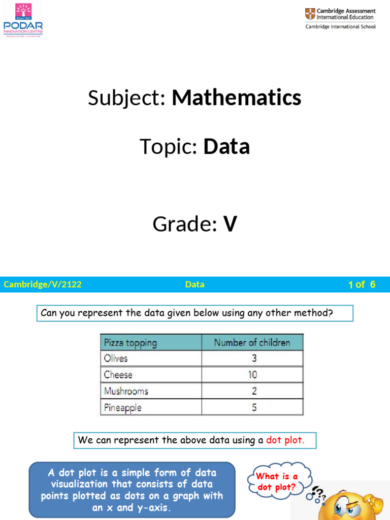 1 Cambridge V Math Data | PDF | Chart | Mathematical Relations