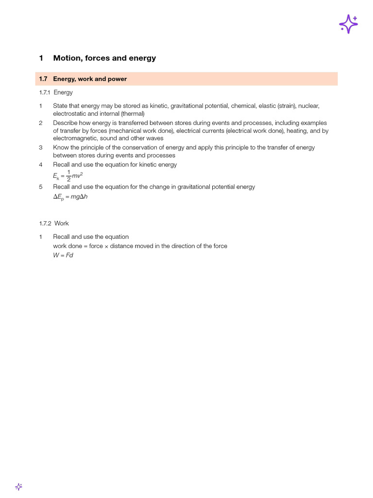 1.7.1 Energy | PDF | Theoretical Physics | Physical Quantities