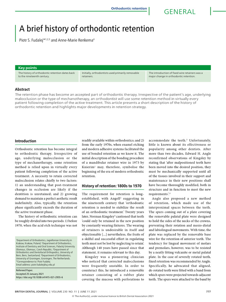 Antecedentes Historicos Ortodoncia | PDF | Orthodontics | Mouth