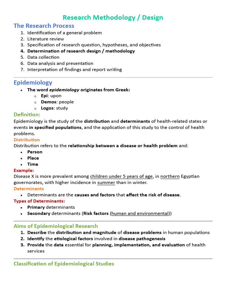 Lec 3 Epidemiological Methods (A.kamal) | PDF | Epidemiology | Case Report
