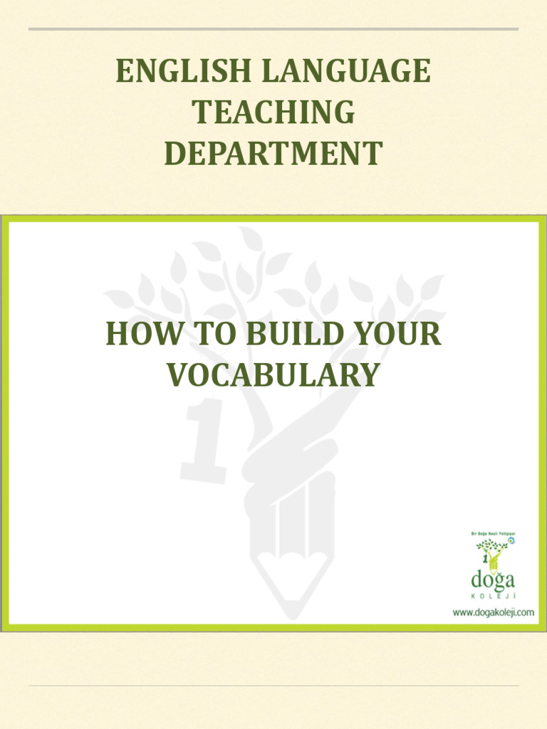 How To Build Your Vocabulary | PDF | Vocabulary | Linguistics