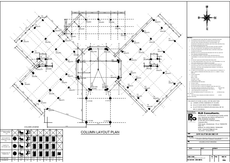 Column Layout Plan | PDF | Masonry | Composite Material