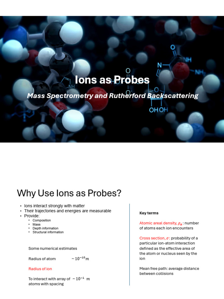 Ions As Probes | PDF | Physics | Scientific Techniques
