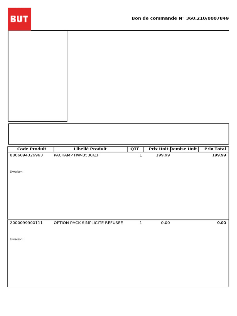 Facture Bar de Son Samsung | PDF | Facture