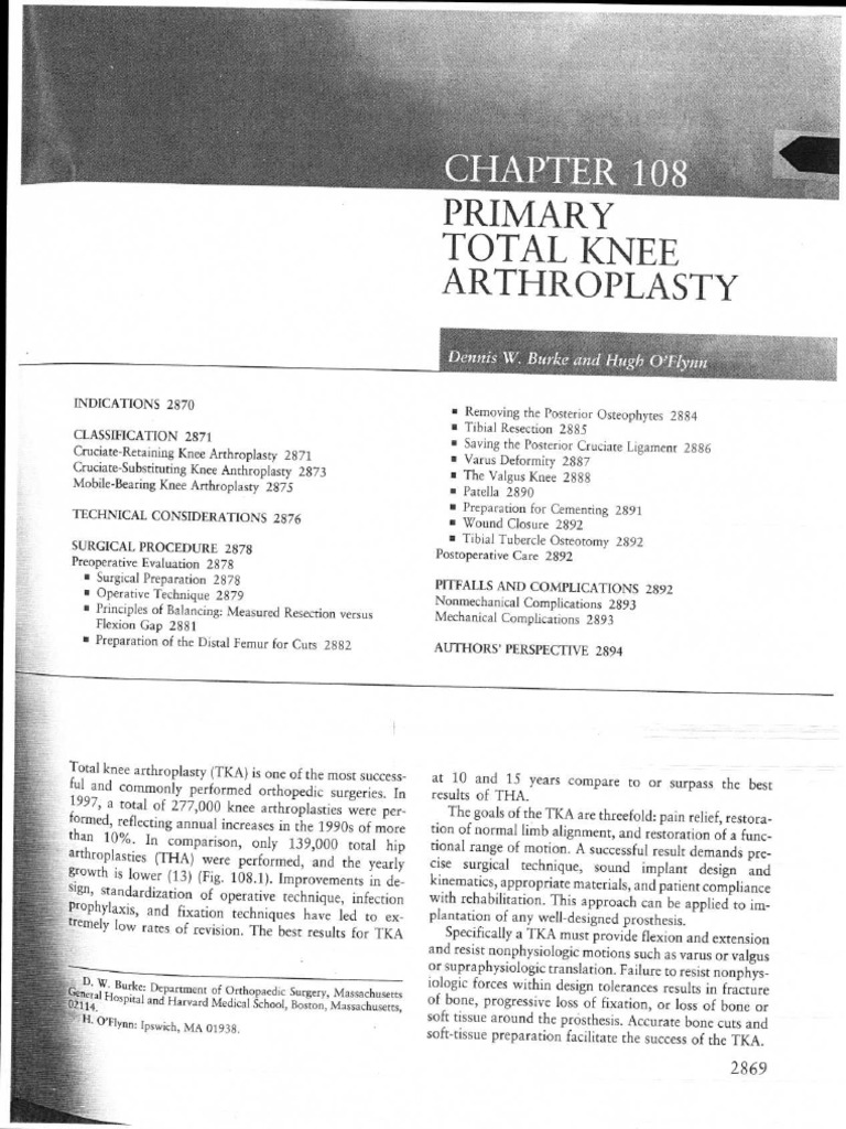 Primary Total Knee Arthroplasty | PDF | Knee | Orthopedic Surgery