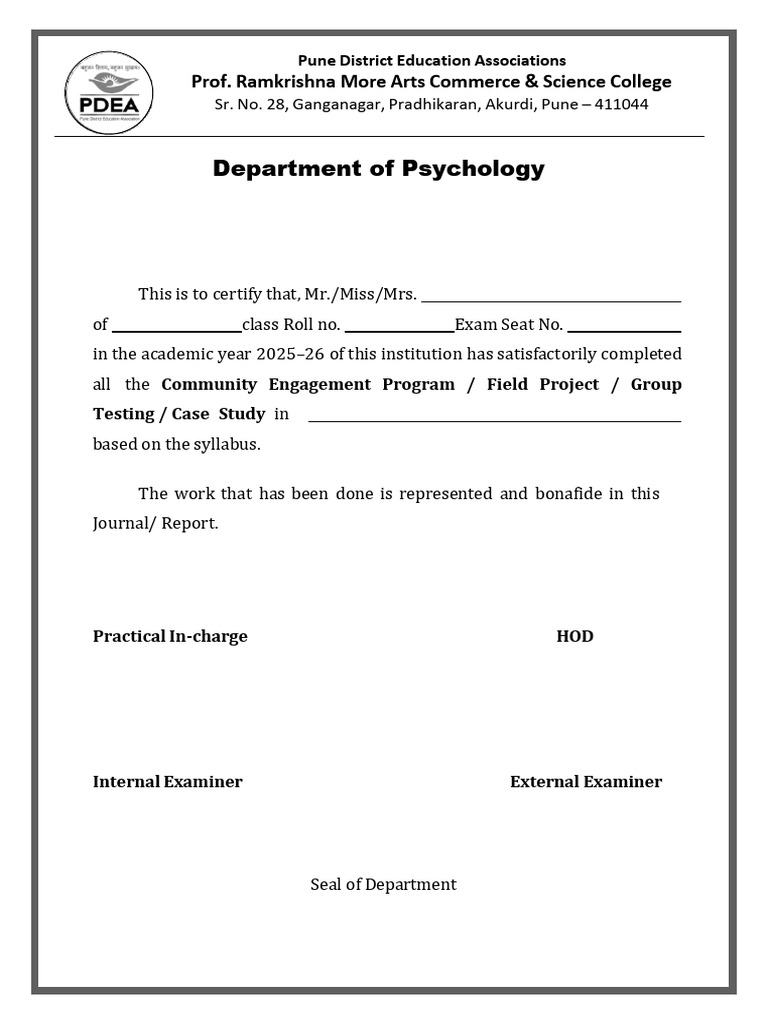 Front Page For CEP Assignment | PDF