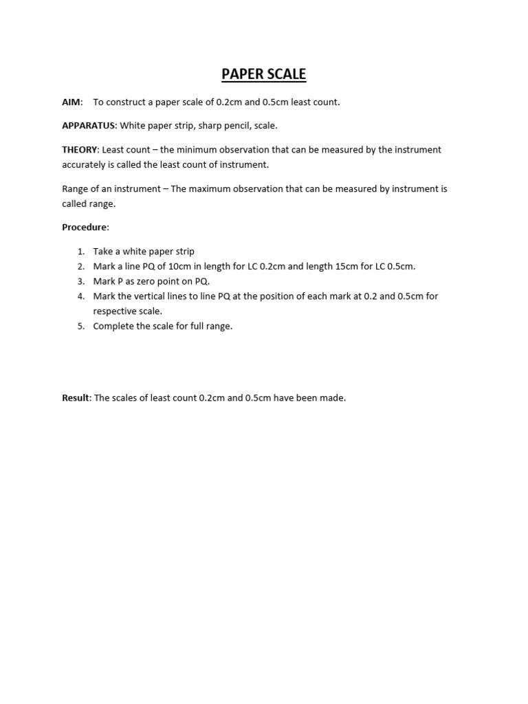 Paper Scale | PDF