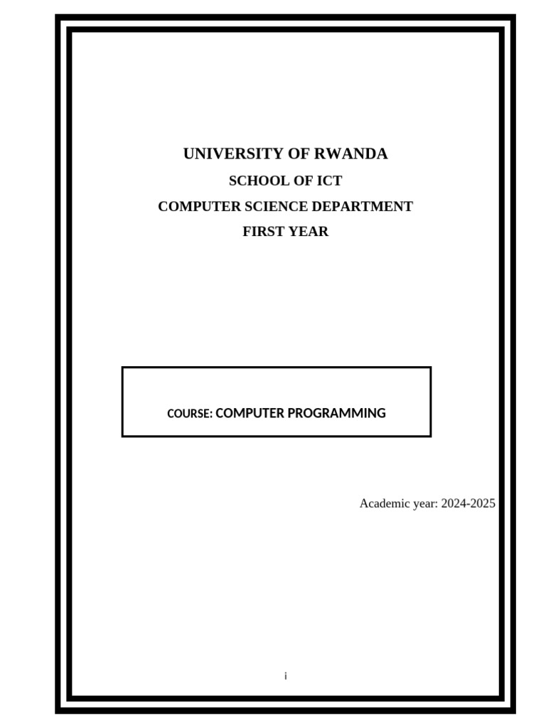 Computer Programming Notes (Part One) | PDF | Computer Programming ...