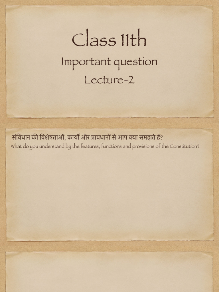 Lect 2 Pol Class 11th | PDF