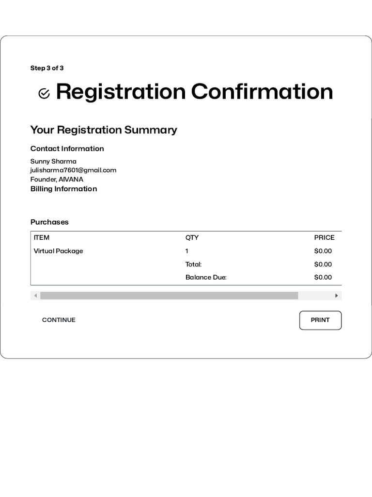 Registration - Confirmation | PDF