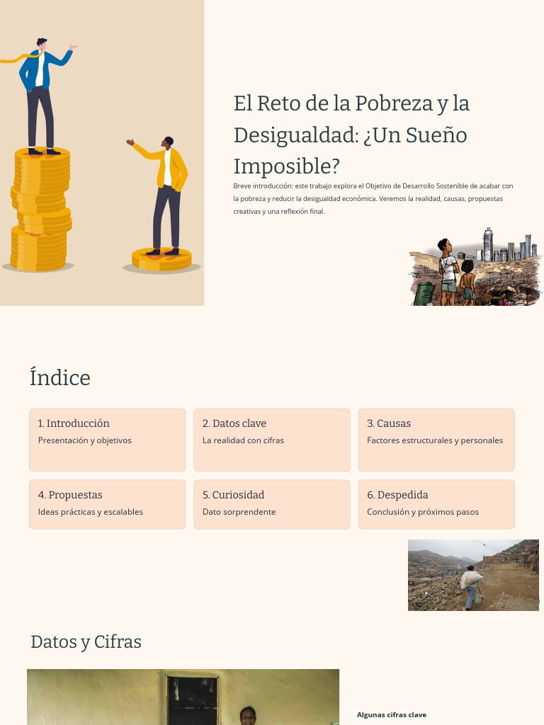 Copia de El Reto de La Pobreza y La Desigualdad | PDF | Pobreza ...