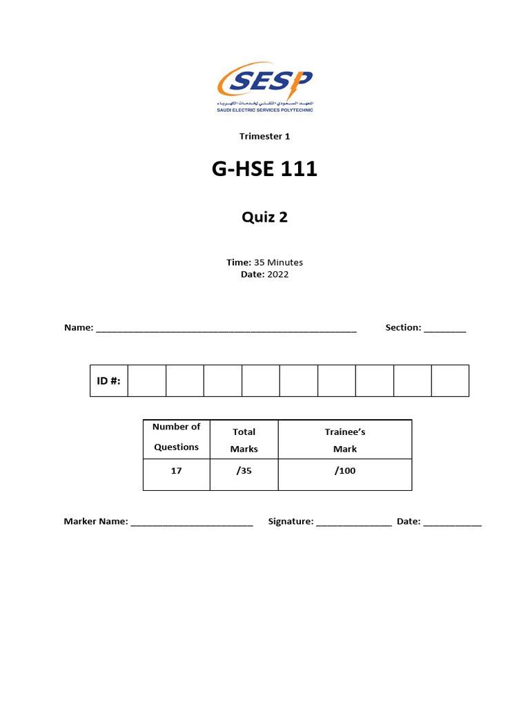Al Gihaz GHSE T1 - Q2 | PDF | Personal Protective Equipment ...