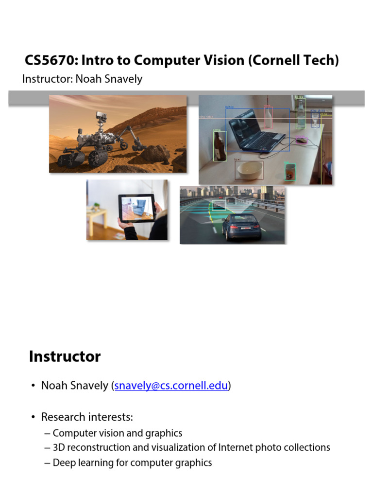 Lec00 Intro For Web | PDF | Computer Vision | Visual Perception