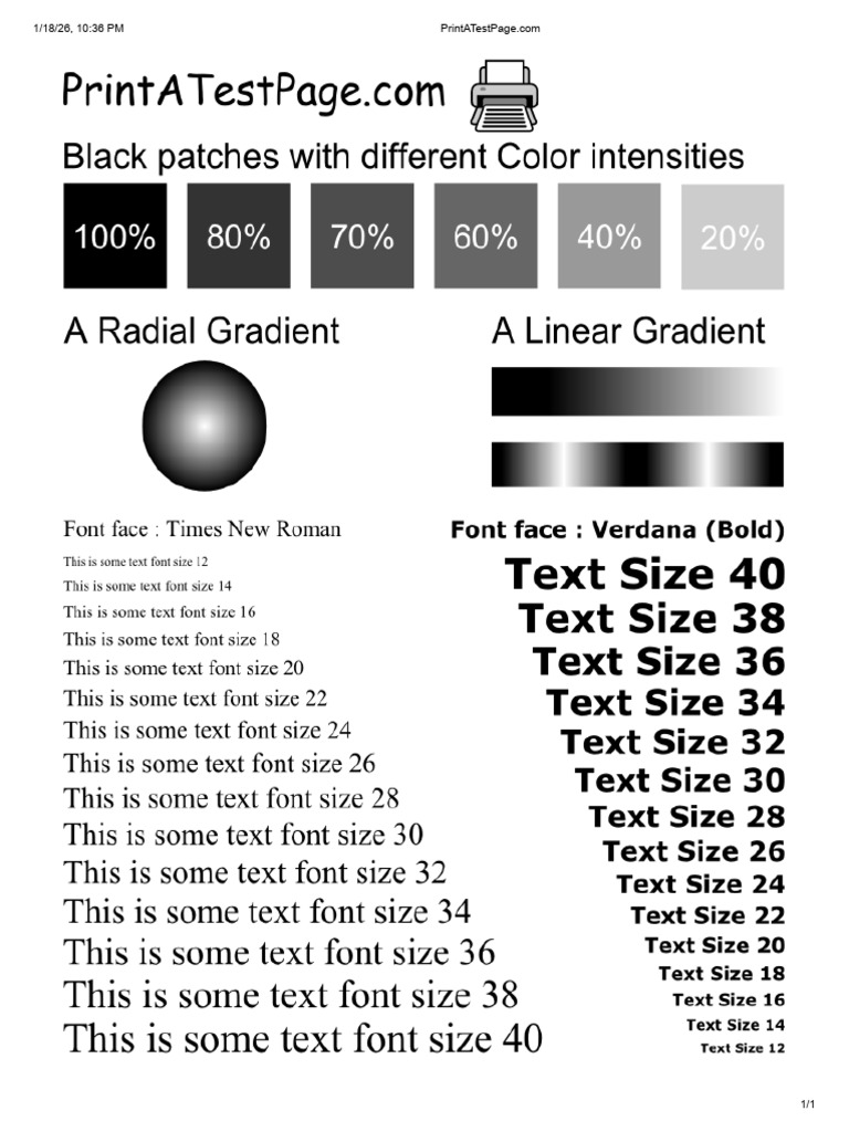 Printer Test | PDF