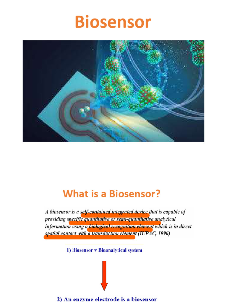 Unit 1 (D) Biosensors | PDF | Biosensor | Sensor