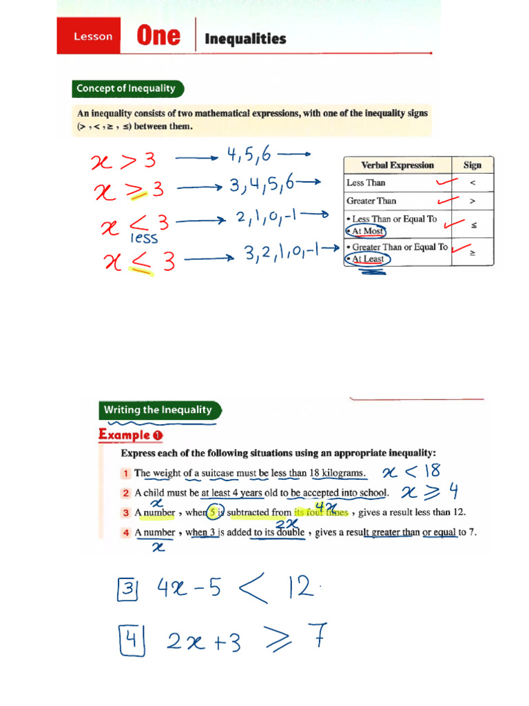 Inequality Prep 1 | PDF