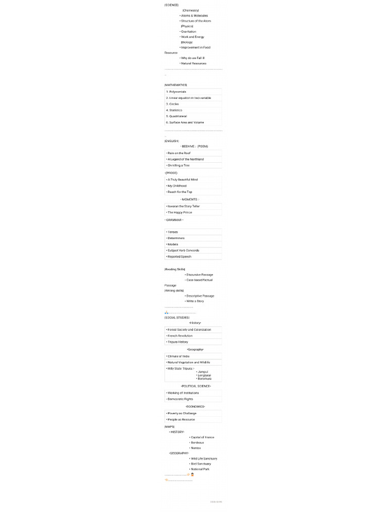 Whole Syllabus | PDF