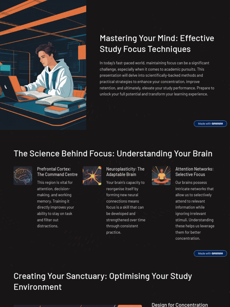Mastering Your Mind Effective Study Focus Techniques | PDF | Mind ...