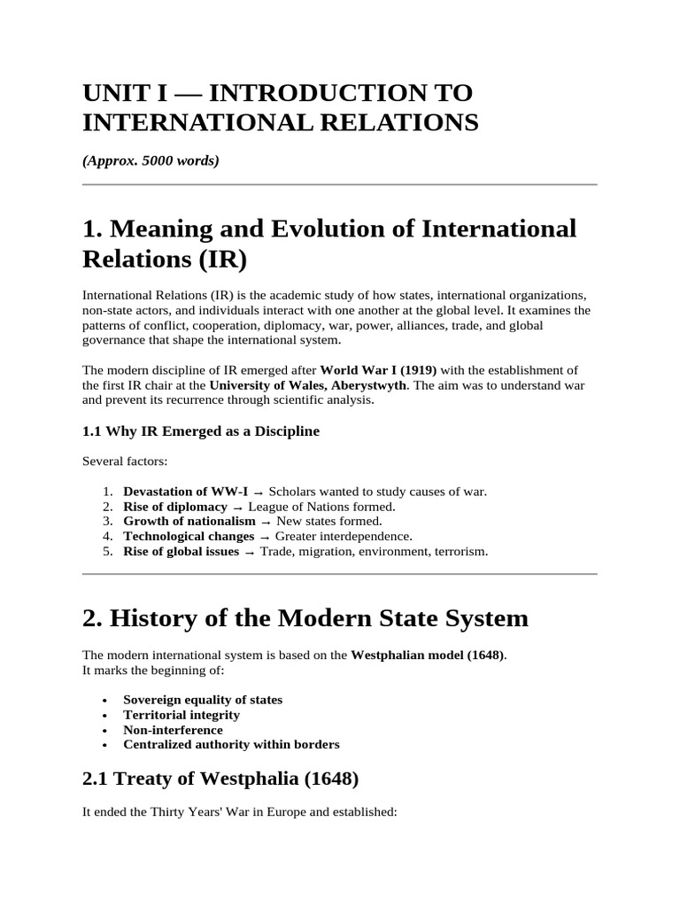 Arushi IR Notes | PDF | International Relations | Feminism
