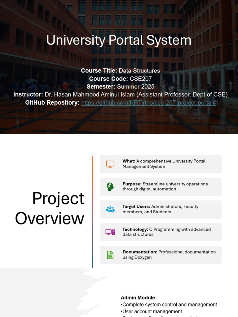 University Portal System | PDF | Modular Programming | Pointer ...