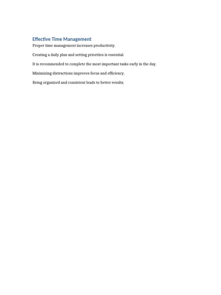 2 Effective Time Management | PDF