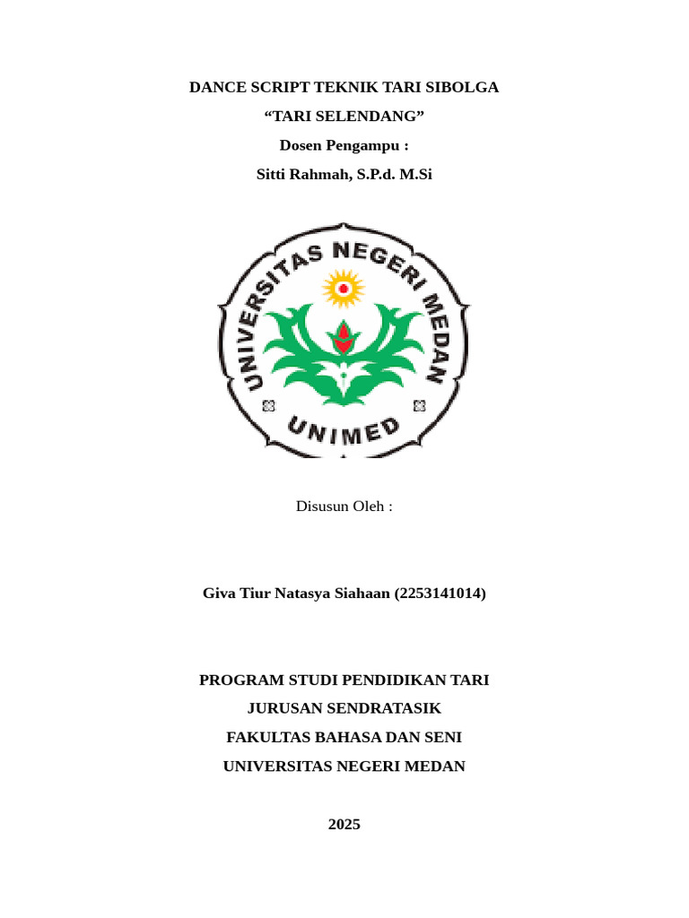 Dance Script Teknik Tari Sibolga | PDF
