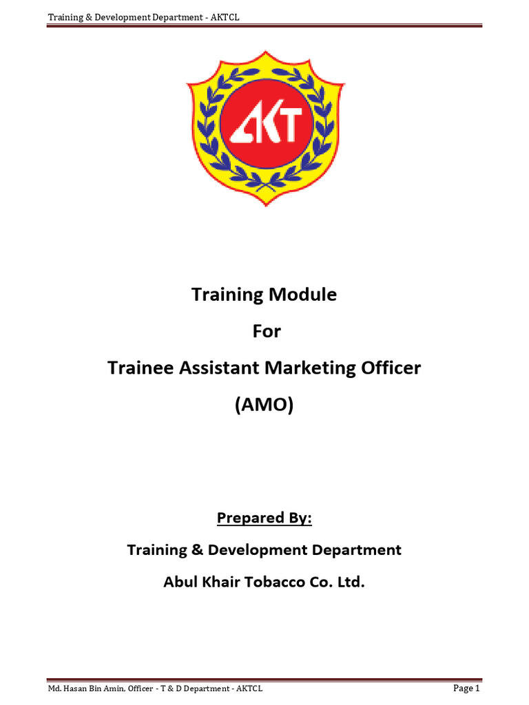Training Module - AMO - Aug' 25 | PDF
