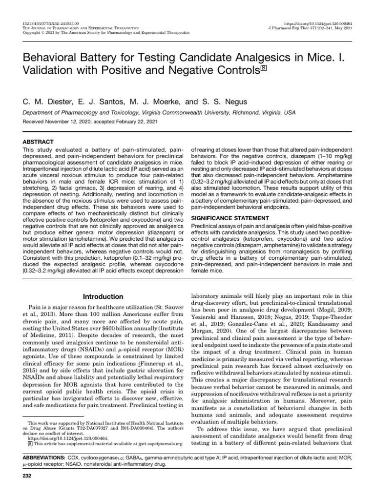 Jpet 120 000464 | PDF | Analgesic | Nonsteroidal Anti Inflammatory Drug