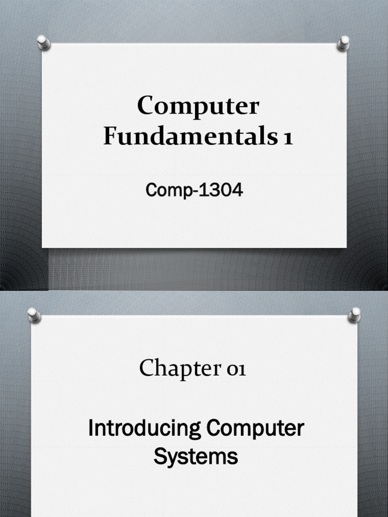 Chapter01 (Comp1304) | PDF | Computer Data Storage | Personal Computers