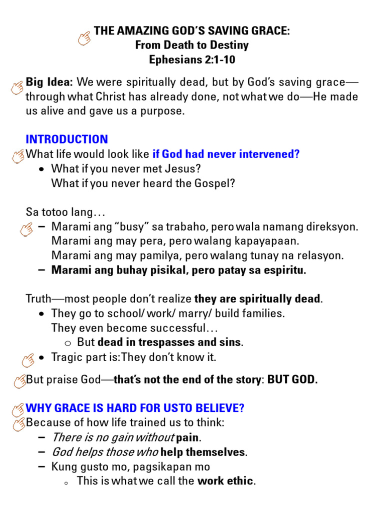The Amazing Saving Grace | PDF | Grace In Christianity | Eternal Life ...