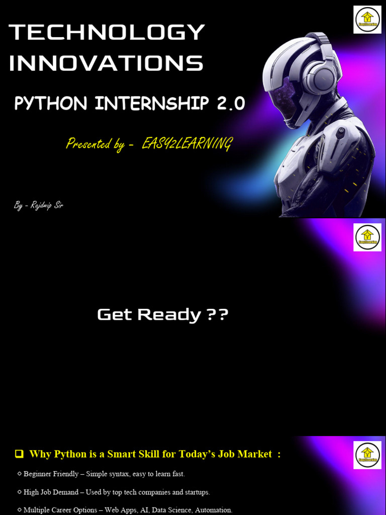 Python Internship 2.0 | PDF | Artificial Intelligence | Intelligence ...
