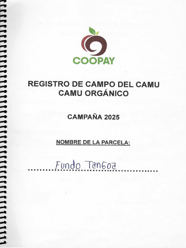 Cuaderno de Campo de Cristian Mayer Huaman Tangoa | PDF