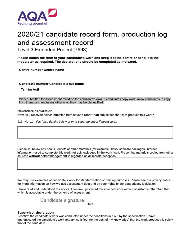 Tehrim Asif - EPQ Production Log | PDF | Surrogacy