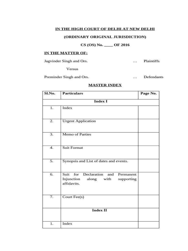 Plaint Draft | PDF | Affidavit | Lawsuit