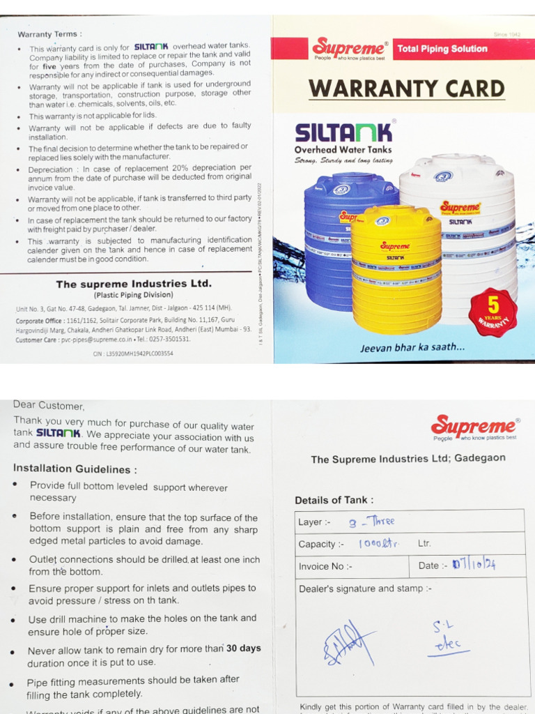 Warranty Card | PDF