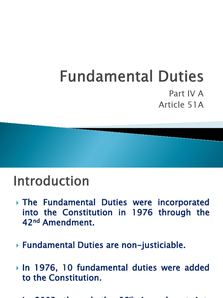 Fundamental Duties | PDF