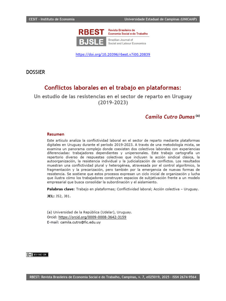 2025 RBEST+e025019 | PDF | Outsourcing | Capitalismo