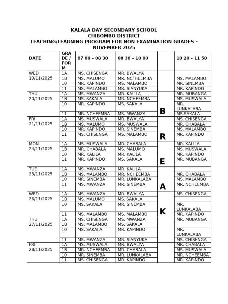 2 Kalala Day Secondary School | PDF
