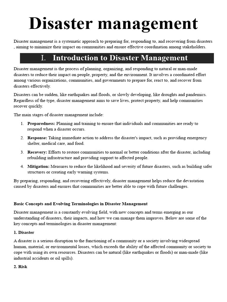 Disaster Management | PDF | Emergency Management | Hazards