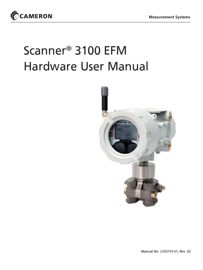 Cameron Scanner 3100 EFM Instrukcja en | PDF | Flow Measurement ...