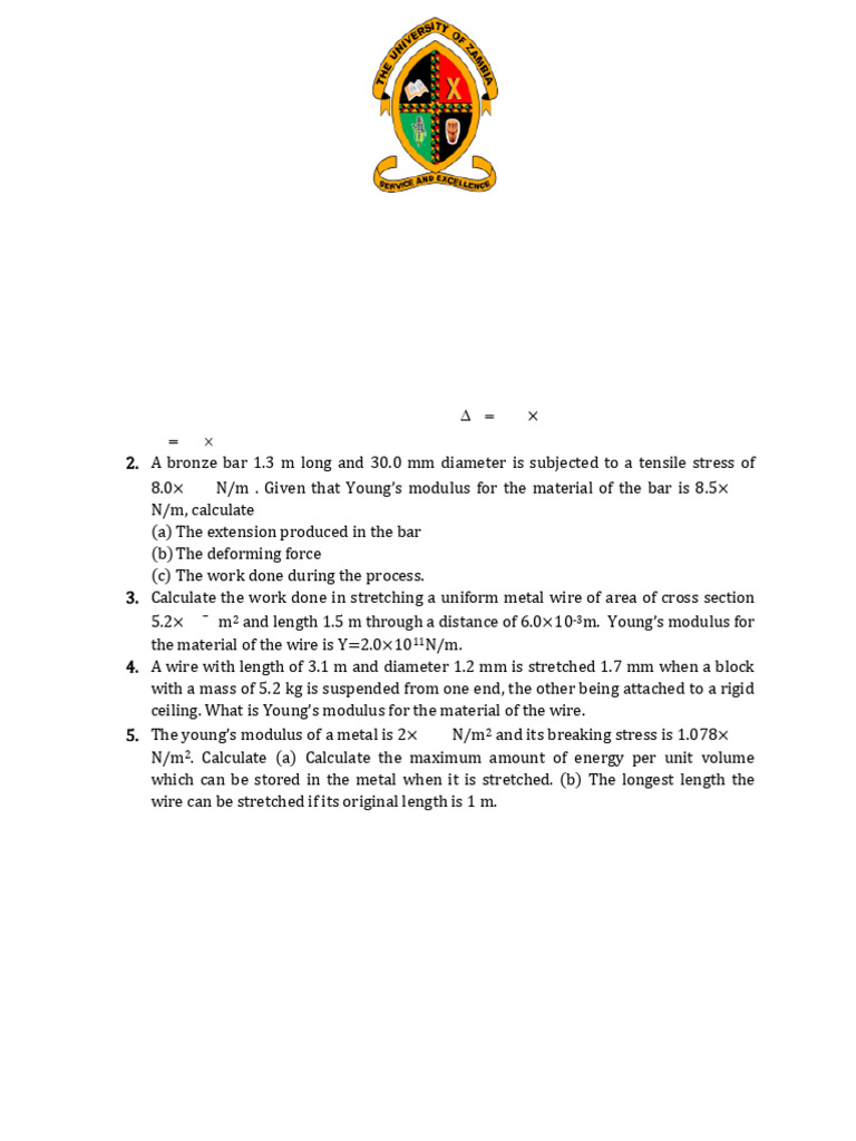 PHY 2231 Tutorial Sheet 1 2025-2026 | PDF