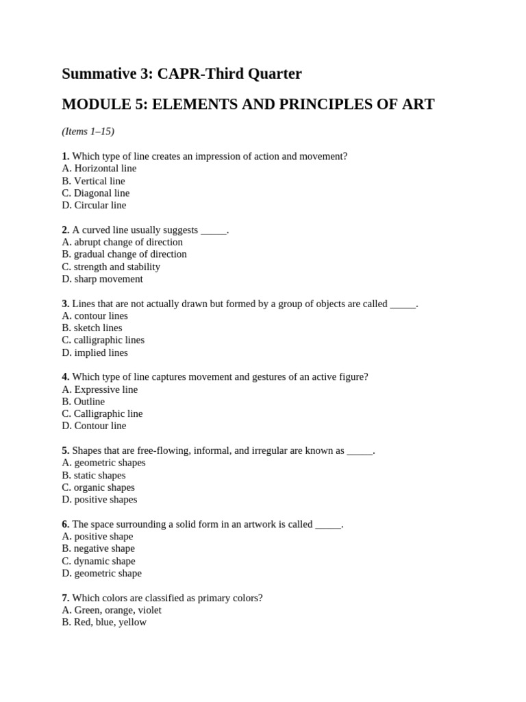 Summative 3 Third Quarter | PDF | Color | Shape