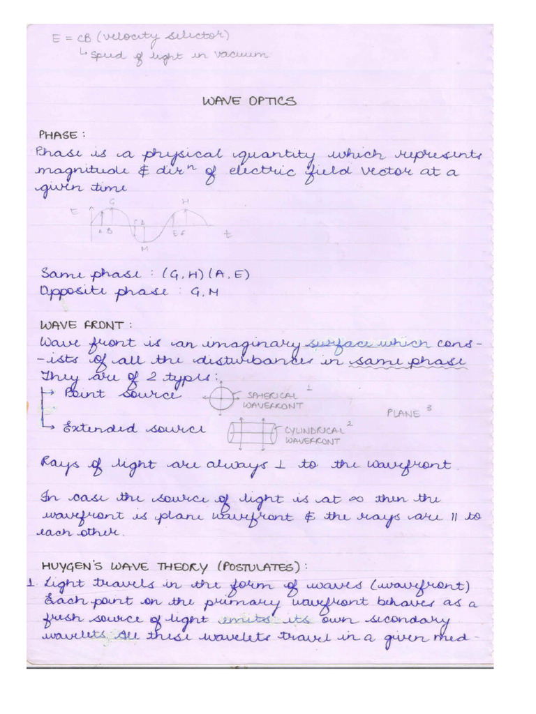 Wave Optics | PDF