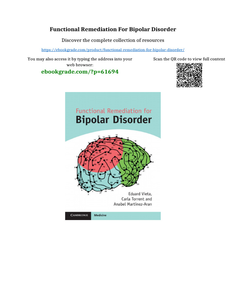 Functional Remediation For Bipolar Disorder Full | PDF